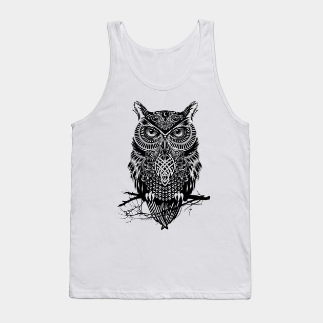 Warrior Owl Tank Top by rcaldwell